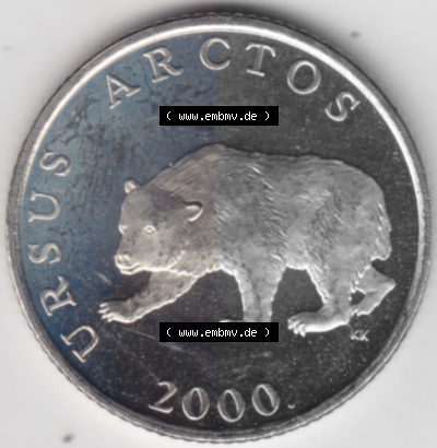 Münzen Kroatien Umlaufmünze 2000 5 Kuna, Bild mit Vorderseite der Münze als Bildmaterial Sammlung