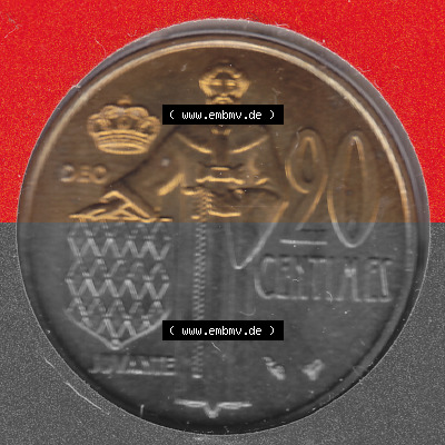 Münzen Monaco Umlaufmünze 1962-1995, 20 Centimes 1995 (1) Sammlung
