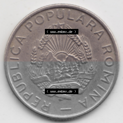 Münzen Rumänien Umlaufmünze 1955-1955, 25 Bani, Bild mit Rückseite der Münze als Bildmaterial Sammlung