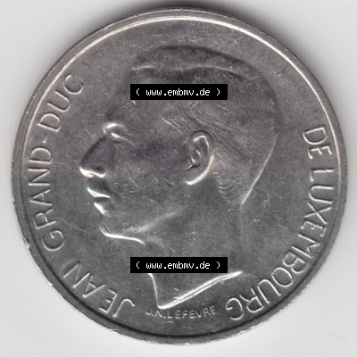 Münzen Luxemburg Umlaufmünze 1971-1980, 10 F, Francs, Franken 1976, Bild mit Rückseite der Münze als Bildmaterial Sammlung