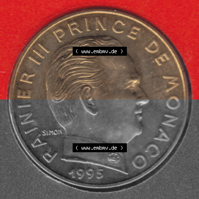 Münzen Monaco Umlaufmünze 1962-1995, 20 Centimes 1995 (2) Sammlung