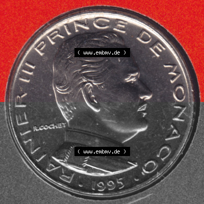 Münzen Monaco Umlaufmünze 1965-1995, 1/2 Francs 1995 (2) Sammlung