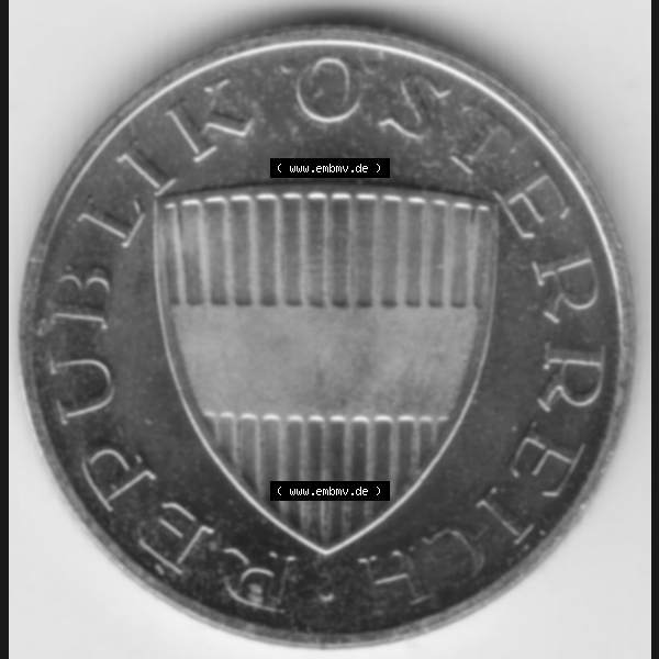 Grau bzw. s/w Münzen Österreich Umlaufmünze aus Münzsatz 1976, 50 Groschen, Bild mit Rückseite der österreichischen Münze als Bildmaterial, des Bildes zur deiner... Sammlung Graustufen
