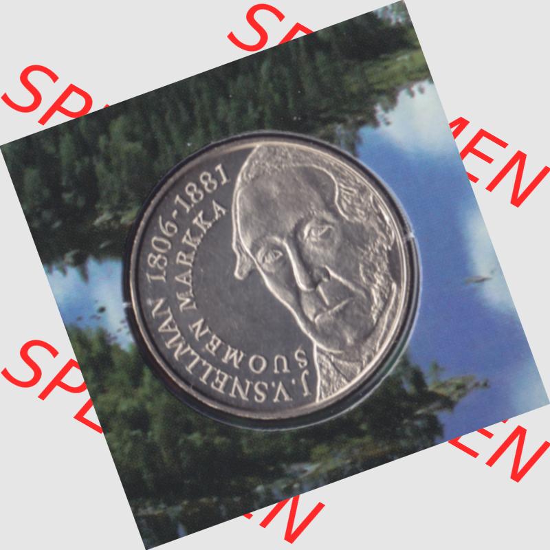 Münze Finnland 2001, Kursmünzensatz-Medaille. Rückseite der alten finnischen Umlaufmünze aus Finnland SUOMI zum katalogisieren und verwalten im Münzen-Katalog Finnland... Sammlung
