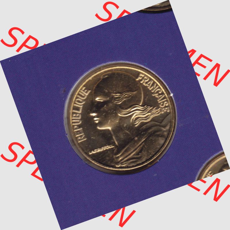Münze Frankreich 2000, 10 Centimes. Rückseite der alten französischen Umlaufmünze 10 Cmes - Centimes - Cent aus Frankreich in der Francs-Währung zum katalogisieren... Sammlung