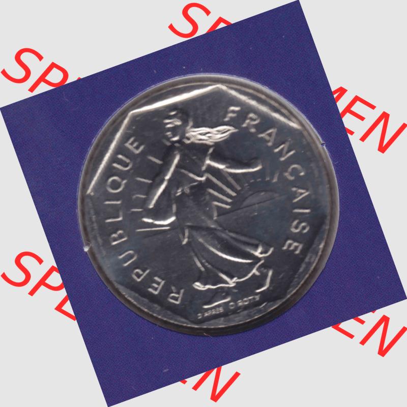 Münze Frankreich 2000, 5 Francs. Rückseite der alten französischen Umlaufmünze aus Frankreich in der Francs-Währung zum katalogisieren und verwalten im Münzen-Katalog... Sammlung