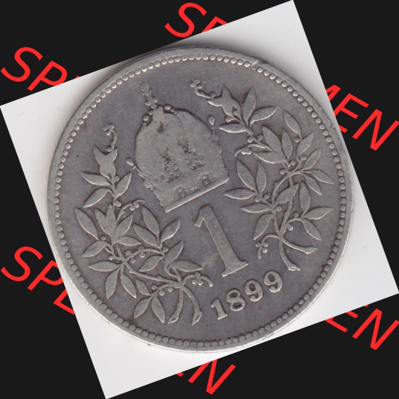 Münzen Österreich Umlaufmünze 1892-1907, 1 Krone Franz Joseph I. 1899, Bild mit Vorderseite der Münze aus Österreich als Bildmaterial, für dich selbst Sammlung