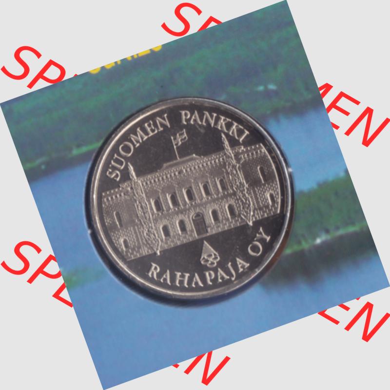 Münze Finnland 2001, Kursmünzensatz-Medaille. Vorderseite der alten finnischen Umlaufmünze aus Finnland SUOMI zum katalogisieren und verwalten im Münzen-Katalog Finnland... Sammlung