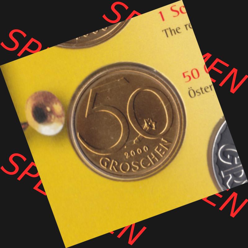Münzen Österreich Umlaufmünze aus Münzsatz 1959-2001 50 Groschen 2000, Bild mit Vorderseite der Münze aus Österreich als Bildmaterial, für dich selbst Sammlung