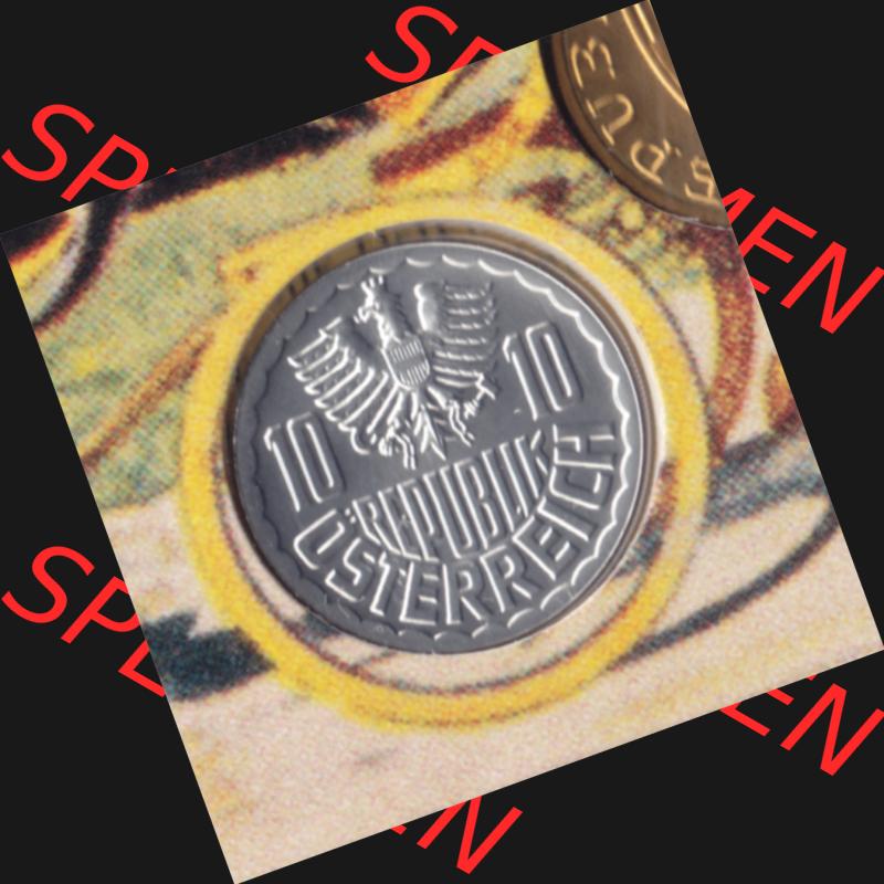 Münzen Österreich Umlaufmünze aus Münzsatz 1951-2001 10 Groschen 2000, Bild mit Rückseite der österreichischen Münze als Bildmaterial, des Bildes zur deiner... Sammlung