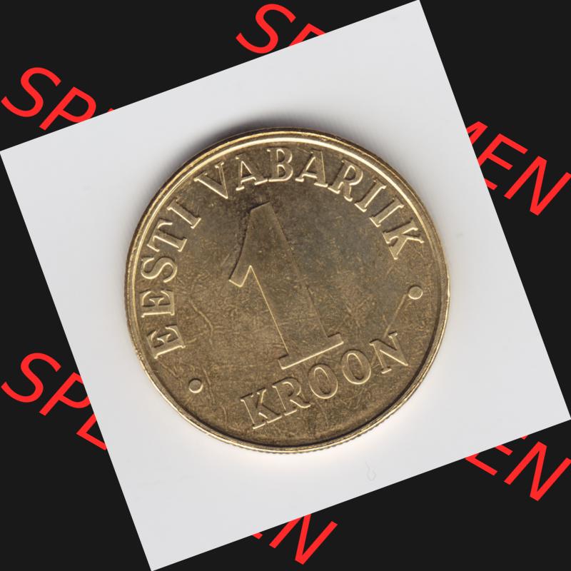 Münzen Estland Umlaufmünze 2006, 1 Kroon. Vorderseite der alten estländische Umlaufmünze aus Estland zum katalogisieren und verwalten im Münzen-Katalog Estland und... Sammlung