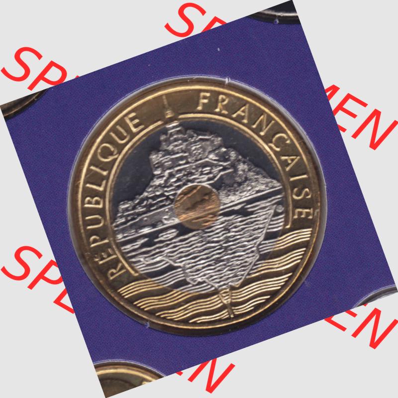Münze Frankreich 2000, 20 Francs. Rückseite der alten französischen Umlaufmünze aus Frankreich in der Francs-Währung zum katalogisieren und verwalten im Münzen-Katalog... Sammlung