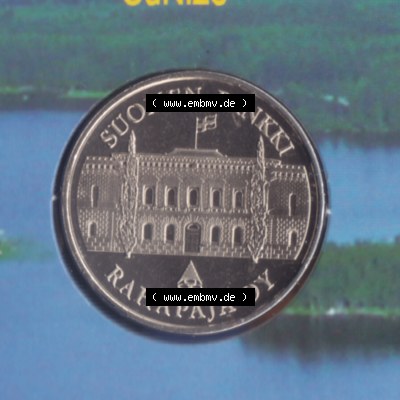 Münze Finnland 2001, Kursmünzensatz-Medaille. Vorderseite der alten finnischen Umlaufmünze aus Finnland SUOMI zum katalogisieren und verwalten im Münzen-Katalog Finnland... Sammlung