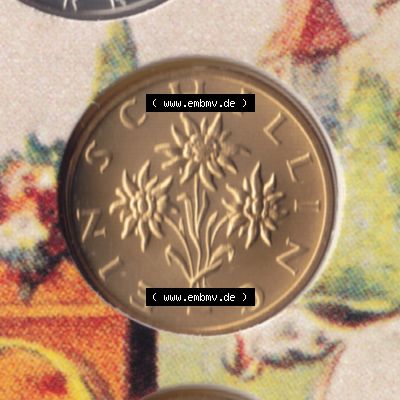 Münzen Österreich Umlaufmünze aus Münzsatz 1959-2001, 1 Schilling 2000, Bild mit Rückseite der österreichischen Münze als Bildmaterial, des Bildes zur... Sammlung