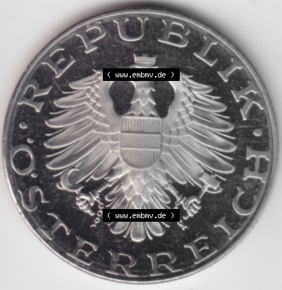 Münzen Österreich Umlaufmünze aus Münzsatz 1976, 10 Schilling, Bild mit Rückseite der österreichischen Münze als Bildmaterial,... Sammlung