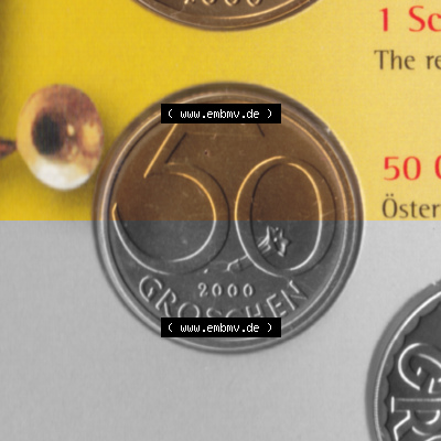 Münzen Österreich Umlaufmünze aus Münzsatz 1959-2001 50 Groschen 2000, Bild mit Vorderseite der Münze aus Österreich als... Sammlung