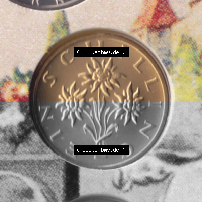 Münzen Österreich Umlaufmünze aus Münzsatz 1959-2001, 1 Schilling 2000, Bild mit Rückseite der österreichischen Münze als... Sammlung