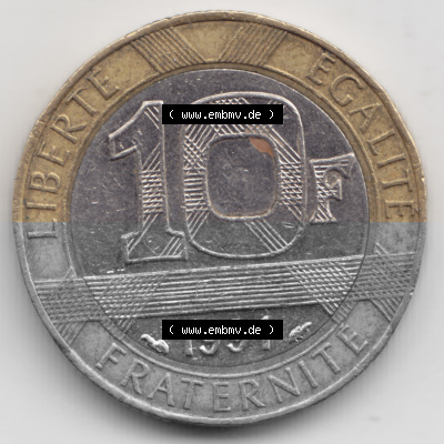 Umlaufmünze aus Frankreich in der Francs-Währung Sammlung