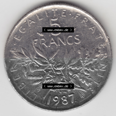 Umlaufmünze aus Frankreich in der Francs-Währung Sammlung