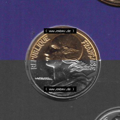 Umlaufmünze 10 Cmes - Centimes - Cent aus Frankreich in der Francs-Währung Sammlung