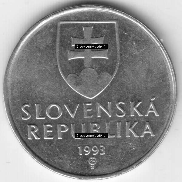 Grau bzw. s/w Münzen Slowenien Umlaufmünze 1993, 2 Sk (2) Sammlung Graustufen