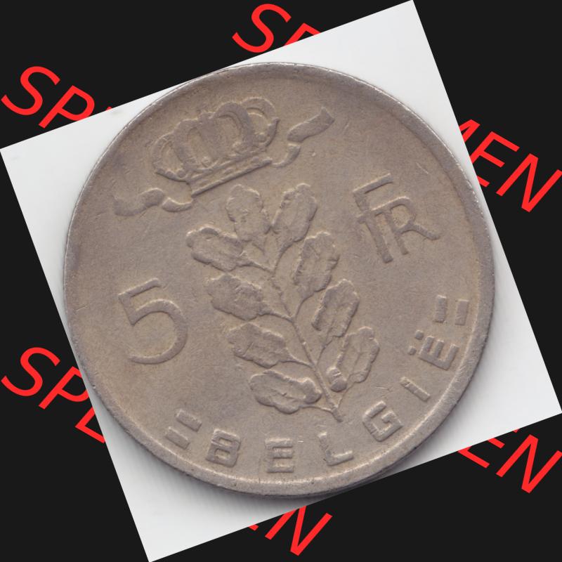 Münzen Belgien Umlaufmünze 1962. Rückseite der alten belgischen Francs Umlaufmünze aus Belgien vor Einführung der Euromünzen in Belgien zum katalogisieren und verwalten... Sammlung