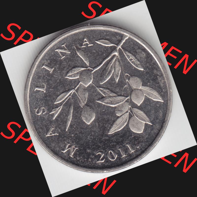 Münzen Kroatien Umlaufmünze 2011, 20 Lipa Hrvatska, Bild mit Vorderseite der Münze als Bildmaterial Sammlung