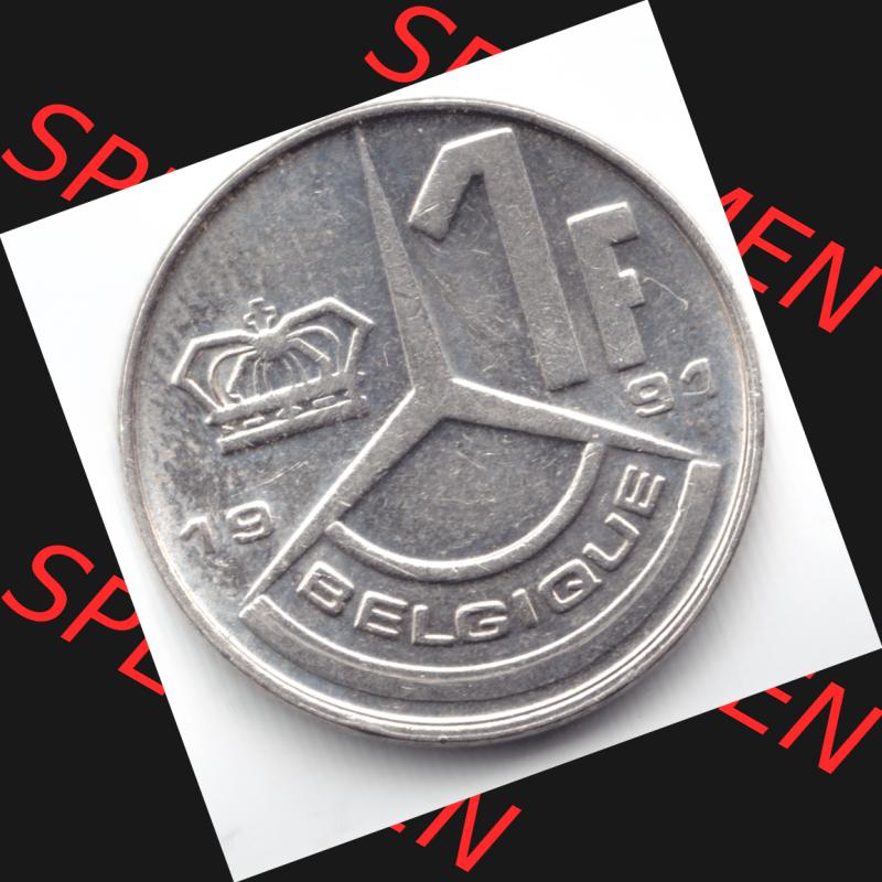 Münzen Belgien Umlaufmünze 1991, Bild mit Rückseite der Münze zum Download Sammlung