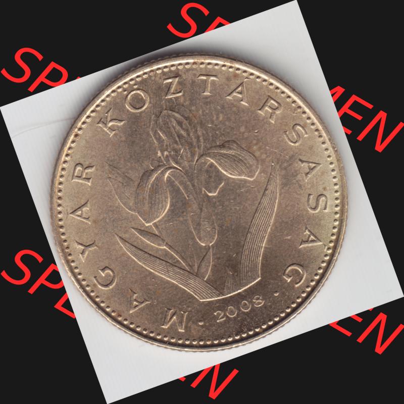 Münzen Ungarn Umlaufmünze 2008, 20 Forint. Vorderseite der Münze aus Ungarn als Bildmaterial für Sammler und Münzen-Webseiten hier im online Katalog und Datenbank... Sammlung