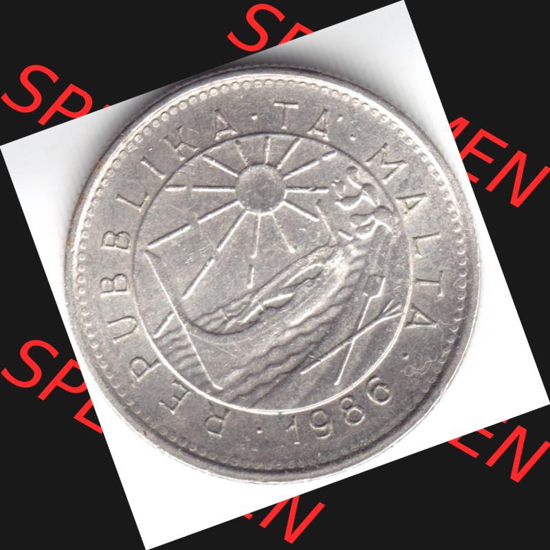 Münzen Malta Umlaufmünze 1986, 5 Cent, Vorderseite Sammlung