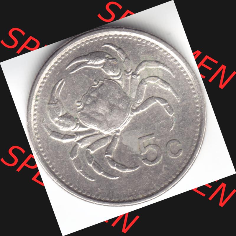 Münzen Malta Umlaufmünze 1986, 5 Cent, Rückseite Sammlung