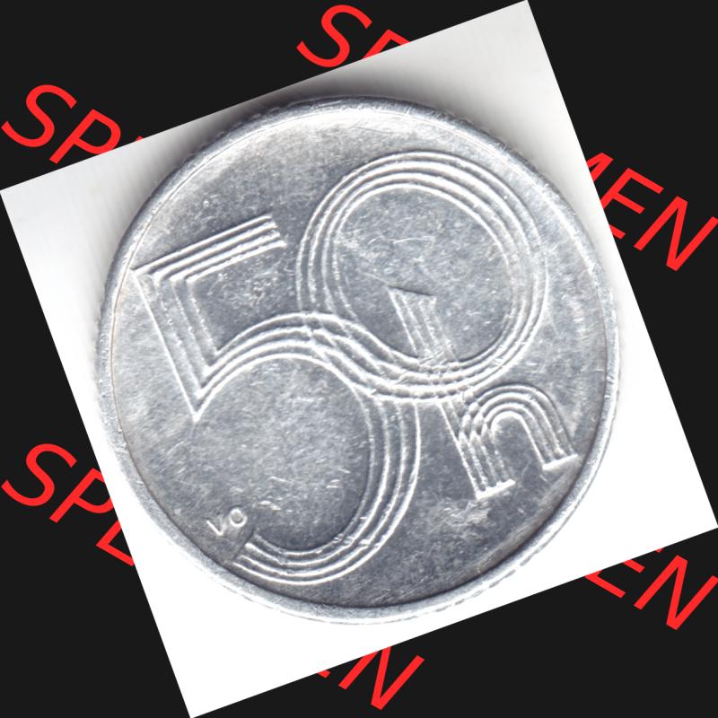 Münzen Tschechoslowakei Umlaufmünze 1993. Rückseite der Münze aus Tschechoslowakei als Bildmaterial für Sammler und Münzen-Webseiten hier im online Katalog und Datenbank... Sammlung