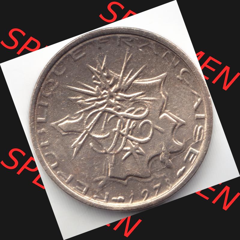 Münze Frankreich 1973, 10 Francs. Vorderseite der alten französischen Umlaufmünze aus Frankreich in der Francs-Währung zum katalogisieren und verwalten im Münzen-Katalog... Sammlung