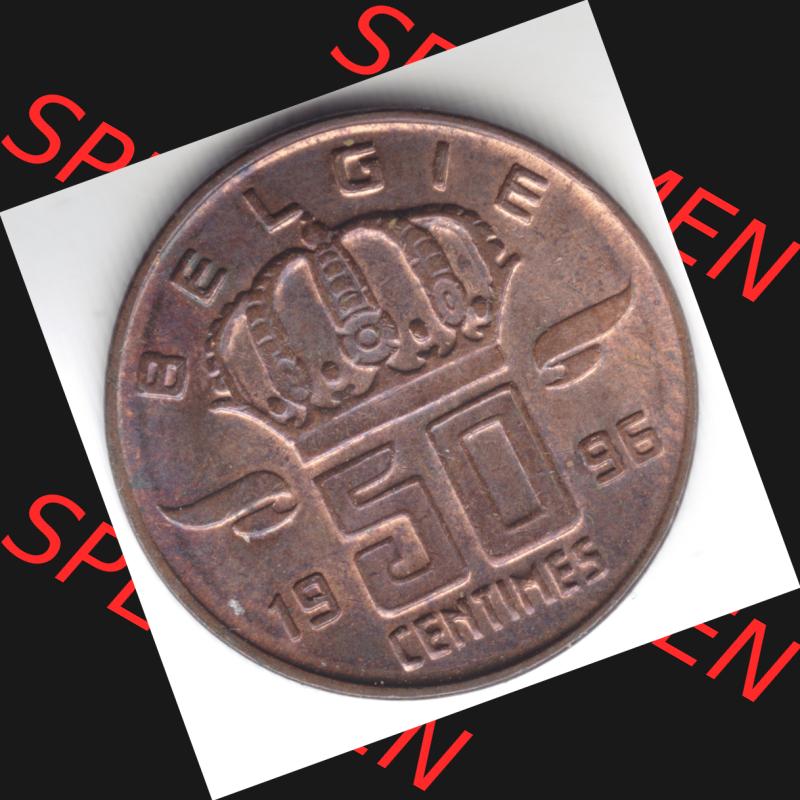 Münzen Belgien Umlaufmünze 1941. Vorderseite der alten belgischen Francs Umlaufmünze aus Belgien vor Einführung der Euromünzen in Belgien zum katalogisieren und verwalten... Sammlung