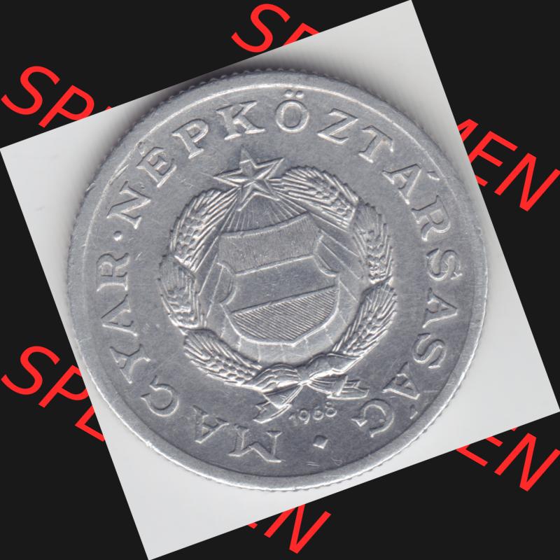 Münzen Ungarn Umlaufmünze 1968, 1 Forint. Vorderseite der Münze aus Ungarn als Bildmaterial für Sammler und Münzen-Webseiten hier im online Katalog und Datenbank für... Sammlung