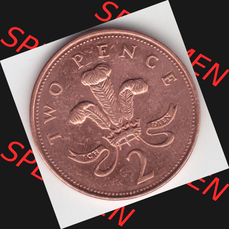 Münzen Großbritannien Umlaufmünze 2005, 2 Two Pence. Rückseite der alten britischen Münze aus Großbritannien zum katalogisieren und verwalten im Münzen-Katalog... Sammlung