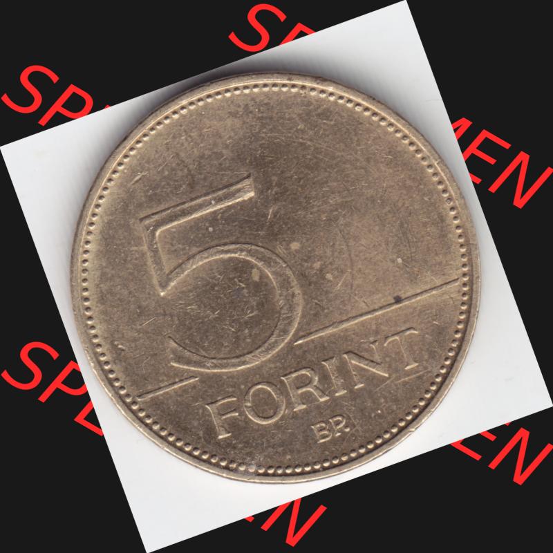 Münzen Ungarn Umlaufmünze 2006, 5 Forint. Rückseite der Münze aus Ungarn als Bildmaterial für Sammler und Münzen-Webseiten hier im online Katalog und Datenbank... Sammlung