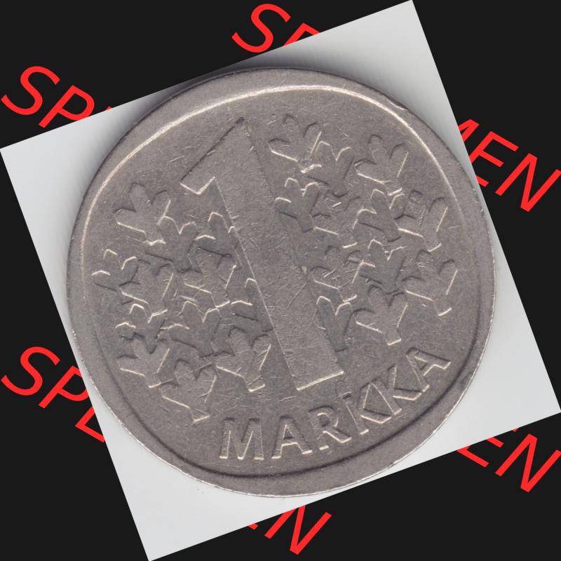 Münzen Finnland Umlaufmünze 1973, 1 Markka Finnland. Vorderseite der alten finnischen Umlaufmünze aus Finnland SUOMI zum katalogisieren und verwalten im Münzen-Katalog... Sammlung