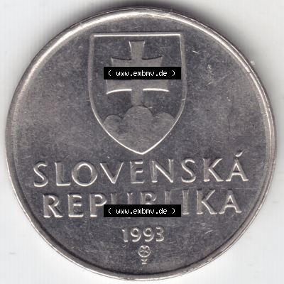 Münzen Slowenien Umlaufmünze 1993, 2 Sk (2) Sammlung