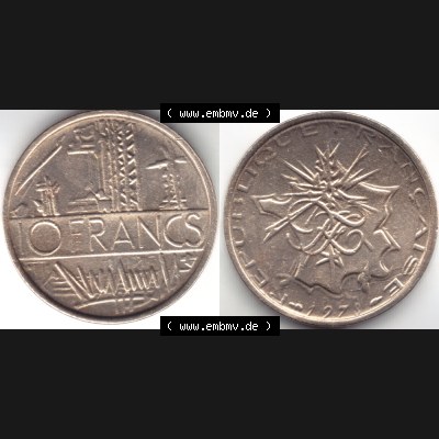 Münze Frankreich 1973, 10 Francs (3) Sammlung