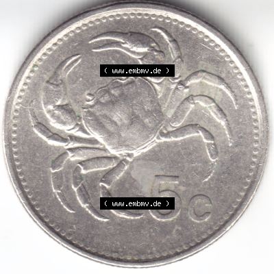 Münzen Malta Umlaufmünze 1986, 5 Cent, Rückseite Sammlung