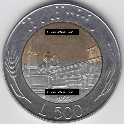 Münze aus Italien in der italienischen Lira-Währung Sammlung