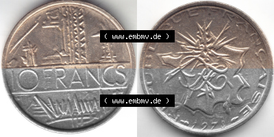 Münze Frankreich 1973, 10 Francs (3) Sammlung