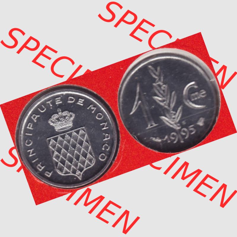 Münzen Monaco Umlaufmünze 1976-1995, Centime 1995 (3) Sammlung