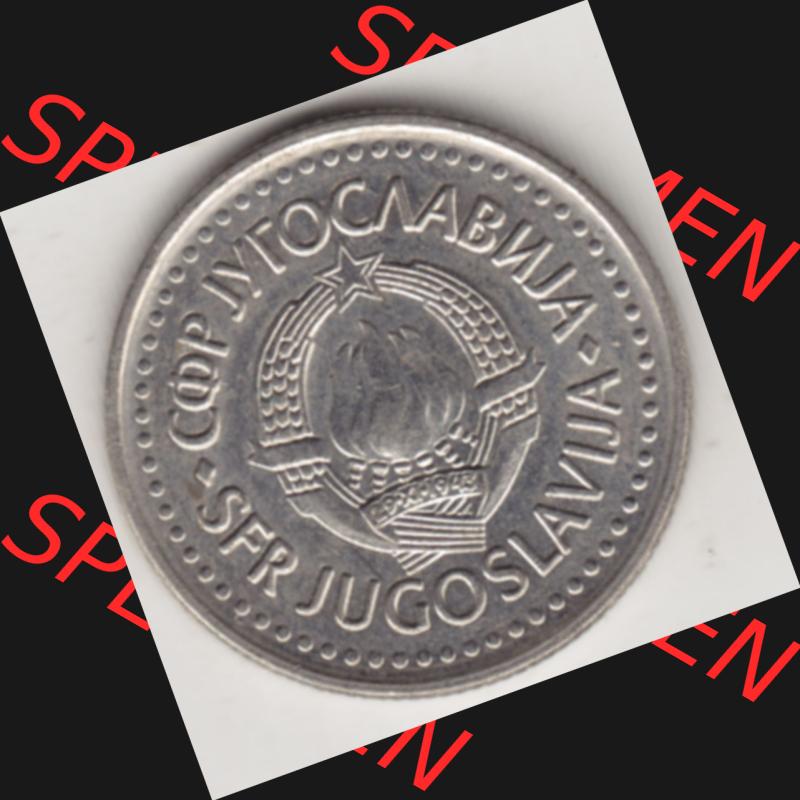 Münzen Jugoslawien Umlaufmünze 1982-1988, 10 Dinar 1986, Bild mit Vorderseite der Münze als Bildmaterial Sammlung
