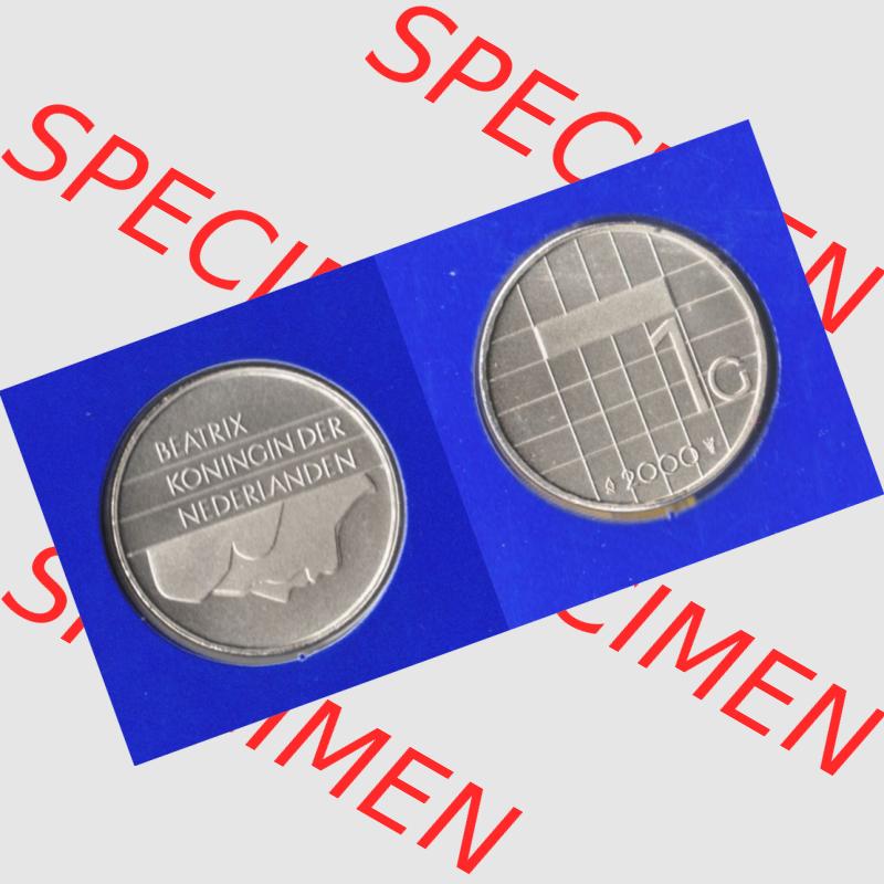 Münzen Niederlande Umlaufmünze 1982-2000, 1 Gulden 2000, Bild mit Vollansicht Sammlung