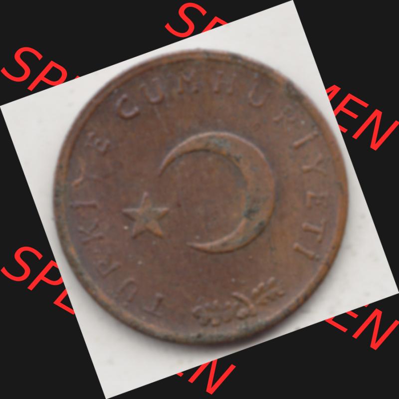 Münzen Türkei Umlaufmünze 1963-1974, 1 Kurus 1970. Vorderseite der Münze der Türkei als Bildmaterial für Sammler und Münzen-Webseiten hier im online Katalog... Sammlung