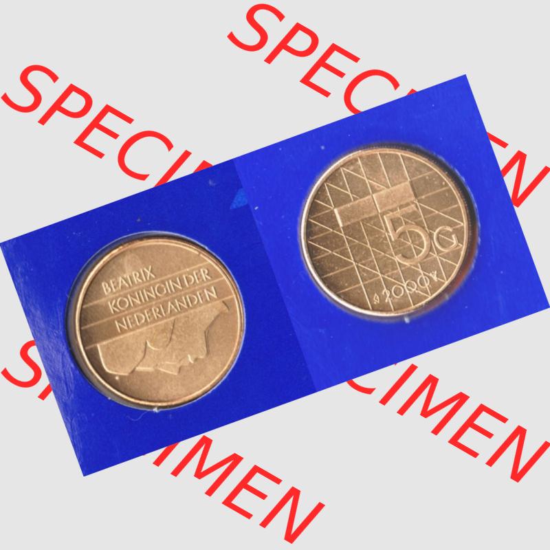 Münzen Niederlande Umlaufmünze 1987-2000, 5 Gulden 2000 (3) Sammlung