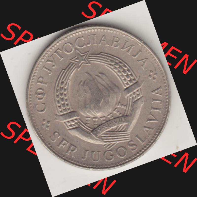 Münzen Jugoslawien Umlaufmünze 1976-1981, 10 Dinar 1977, Bild mit Vorderseite der Münze als Bildmaterial Sammlung