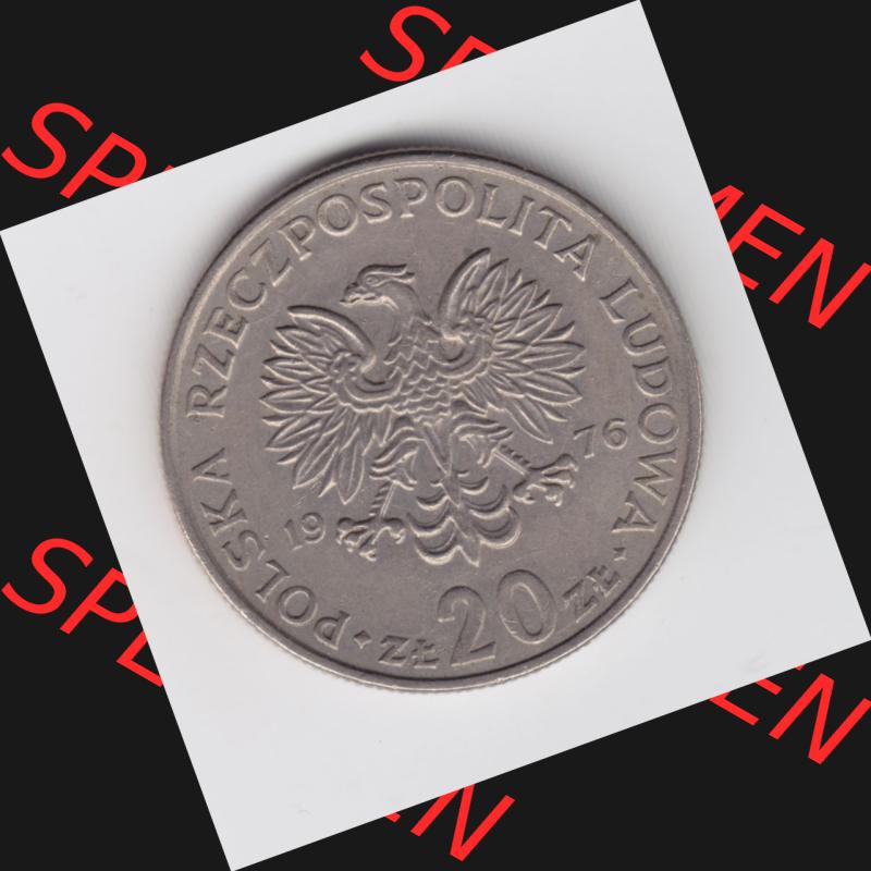 Münzen Polen Umlaufmünze 1974-1983, 20 Zlotych Marceli Nowotko 1976 (1) Sammlung